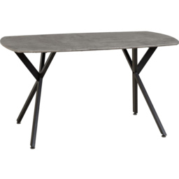 Seconique Athens 4 Seater Rectangular Dining Table Concrete Grey - Wilko - thumbnail 3