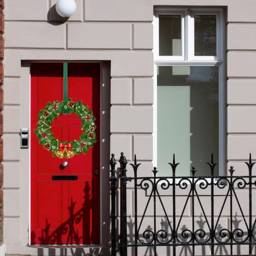 Shatchi Green Metal Wreath Hanger Green - Size: 39 x 1.5 x 30cm - Wilko - thumbnail 3