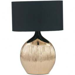 Pacific Lifestyle Gemini Gold Etched Ceramic Table Lamp - Wilko