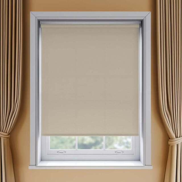 New Edge Blinds Thermal Blackout Roller Blind Taupe 65cm - Size: W 65 x D 170cm - Brown - Wilko - image 1