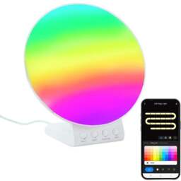 ValueLights Smart App-Control Sunrise Alarm Clock Table Lamp - Size: 18 x 14 x 18.5cm - White - Wilko