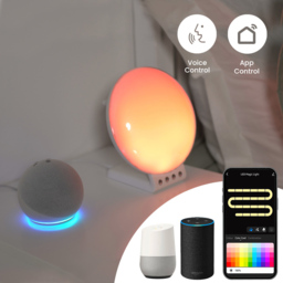 ValueLights Smart App-Control Sunrise Alarm Clock Table Lamp - Size: 18 x 14 x 18.5cm - White - Wilko - thumbnail 6