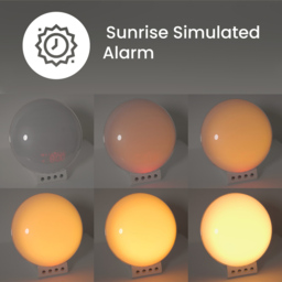 ValueLights Smart App-Control Sunrise Alarm Clock Table Lamp - Size: 18 x 14 x 18.5cm - White - Wilko - thumbnail 4