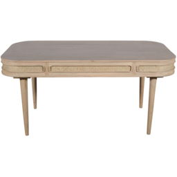 Brooklyn Valencia 8 Seater Cane and Mango Wood Dining Table - Brown - Wilko - thumbnail 4
