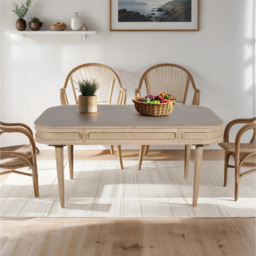Brooklyn Valencia 8 Seater Cane and Mango Wood Dining Table - Brown - Wilko - thumbnail 6