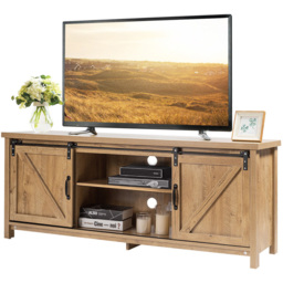 Costway 2 Door 2 Shelf Orange TV Unit - Size: 164 x 47 x 18cm - Wilko - thumbnail 4