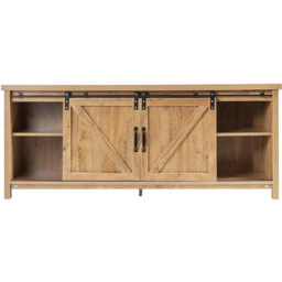 Costway 2 Door 2 Shelf Orange TV Unit - Size: 164 x 47 x 18cm - Wilko - thumbnail 3