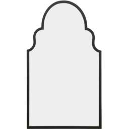 The Arcus Black Arched Metal Wall Mirror 104 x 61cm - MirrorOutlet - Wilko