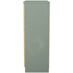 Crowndale Java 4 Drawer Slatt Effect and Reed Green Deep Chest of Drawer - Wilko - thumbnail 4