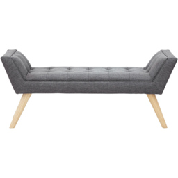 GFW Milan Dark Grey Ottoman Window Seat - Size: 43 x 118 x 51cm - Wilko - thumbnail 3