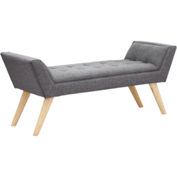 GFW Milan Dark Grey Ottoman Window Seat - Size: 43 x 118 x 51cm - Wilko - thumbnail 4