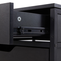 Living and Home 2 Drawer Black Wooden Mini Refrigerator Stand - Size: 57 x 58 x 55cm - Wilko - thumbnail 7