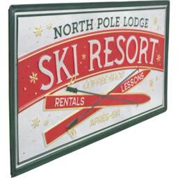 Ski Resort Wall Art Green and Red - Santa's Chalet - Wilko - thumbnail 7