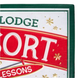 Ski Resort Wall Art Green and Red - Santa's Chalet - Wilko - thumbnail 6