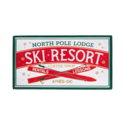 Ski Resort Wall Art Green and Red - Santa's Chalet - Wilko - thumbnail 3