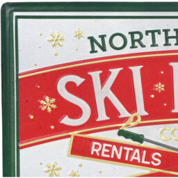 Ski Resort Wall Art Green and Red - Santa's Chalet - Wilko - thumbnail 4