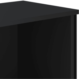 vidaXL 3 Shelf Black Bookcase - Size: 106 x 31 x 80cm - Wilko - thumbnail 7