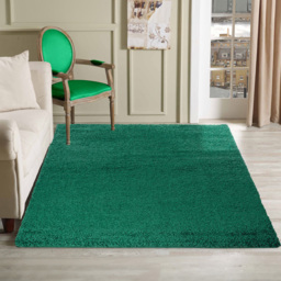 Desire Rugs Oxford Emerald Plain Shaggy Rug 80 x 150cm - Wilko - thumbnail 3