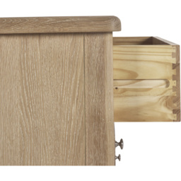 Julian Bowen Memphis 6 Drawer Limed Oak Wide Chest of Drawers - Wood - Wilko - thumbnail 7