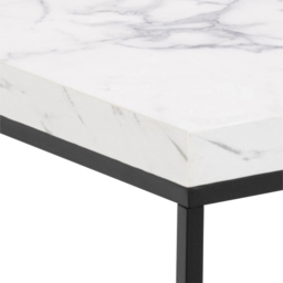 Florence Barossa White Marble Carrara Top Square Side Table - Furniture To Go - Wilko - thumbnail 5