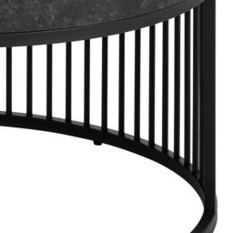 Florence Strington Matt Black Round Coffee Table - Size: 35 x 65 x 65cm - Multi - Furniture To Go - Wilko - thumbnail 6