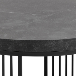 Florence Strington Matt Black Round Coffee Table - Size: 35 x 65 x 65cm - Multi - Furniture To Go - Wilko - thumbnail 5