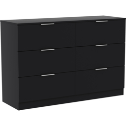 Vida Designs Trega 6 Drawer Black Chest of Drawers - Wilko - thumbnail 3