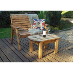 Charles Taylor 2 Seater Deluxe Bench Set with Brown Cushions - Size: 118 x 170 x 98cm - Wilko - thumbnail 4