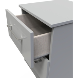 Crowndale Worcester 2 Drawer Uniform Grey and Dusk Grey Bedside Cabinet Ready Assembled - Wilko - thumbnail 7