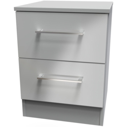 Crowndale Worcester 2 Drawer Uniform Grey and Dusk Grey Bedside Cabinet Ready Assembled - Wilko - thumbnail 3