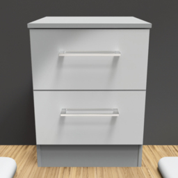Crowndale Worcester 2 Drawer Uniform Grey and Dusk Grey Bedside Cabinet Ready Assembled - Wilko - thumbnail 1