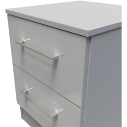 Crowndale Worcester 2 Drawer Uniform Grey and Dusk Grey Bedside Cabinet Ready Assembled - Wilko - thumbnail 6