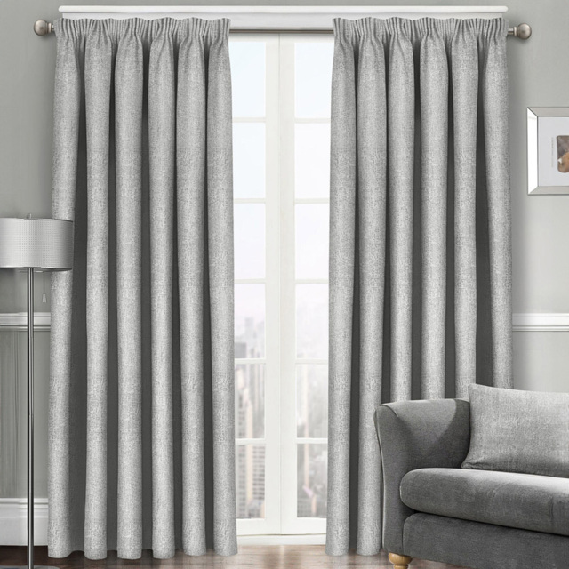 Velosso Westwood Silver Tape Top Curtains 168 x 223cm - Size: W 168 x D 223cm - Wilko - image 1