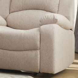Marldon Single Seater Beige Manual Recliner Sofa - Cream - Artemis Home - Wilko - thumbnail 4