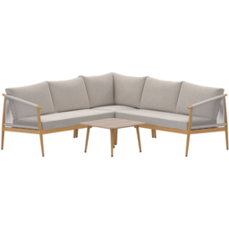 Charles Bentley Almada 5 Seater Rope Weave Garden Corner Lounge Set - Grey - Wilko - thumbnail 3