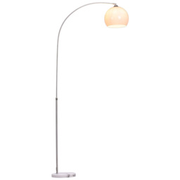 Living and Home Modern Arched Floor Lamp with White Lampshade - Size: 220 x 92 x 30 cm - Wilko - thumbnail 4