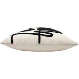 furn. Mono Face Linen Cushion - Size: 50 x 50 cm - Cream - Wilko - thumbnail 4