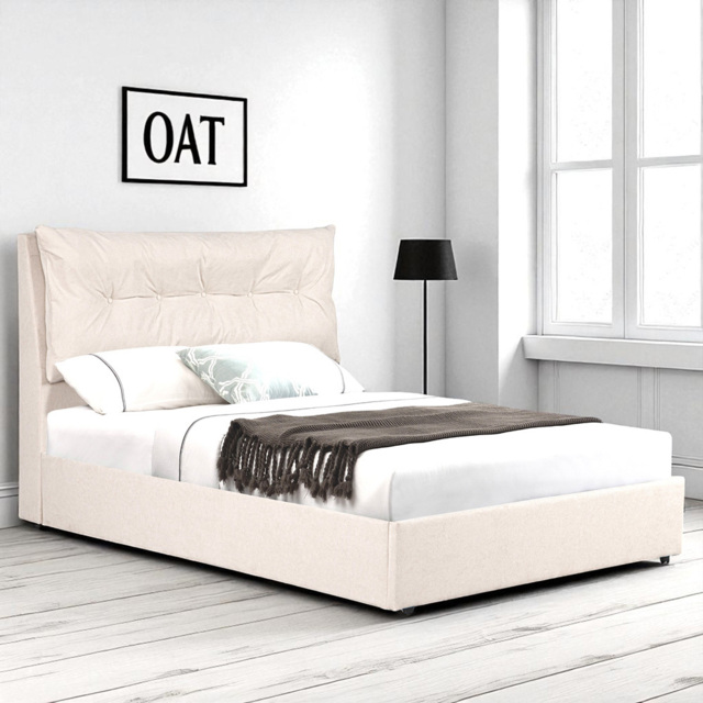 OAT Home Prestbury Double Natural Ottoman Bed - Wilko - image 1