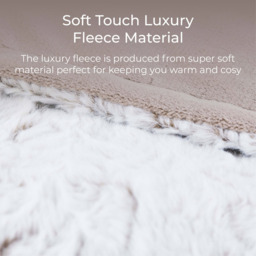Carmen White Fleece Electric Heated Throw Over Blanket 160 x 130cm - Size: 160 x 130 x 1cm - GOLD - Wilko - thumbnail 5