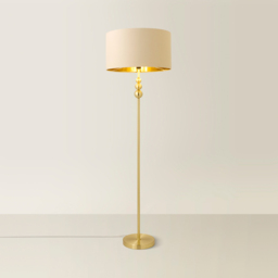 ValueLights Marissa Beige and Gold Shade Gold Ball LED Floor Lamp - Size: 145 x 45 x 45cm - Wilko - thumbnail 6