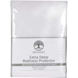 Divante King Size White Extra Deep Mattress Protector - Wilko