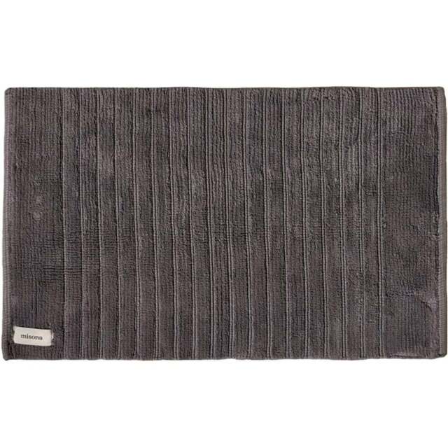 Misona Dark Grey Organic Cotton Bath Mat 50 x 80cm - Wilko - image 1