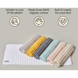 Misona Dark Grey Organic Cotton Bath Mat 50 x 80cm - Wilko - thumbnail 3