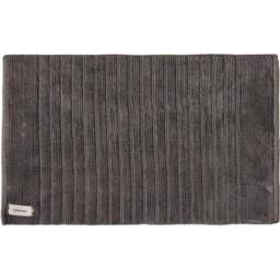 Misona Dark Grey Organic Cotton Bath Mat 50 x 80cm - Wilko