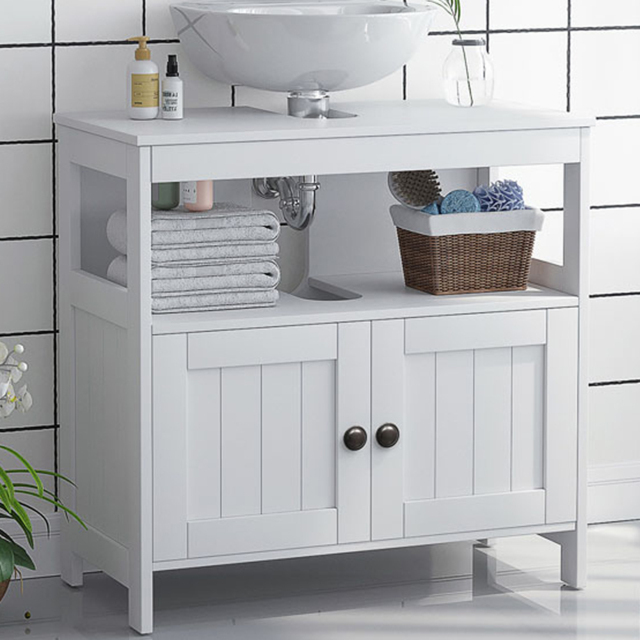 Kleankin Pedestal Under Sink Cabinet - Size: 60 x 30 x 60cm - Wilko - image 1