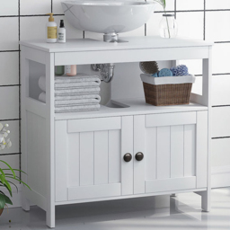 Kleankin Pedestal Under Sink Cabinet - Size: 60 x 30 x 60cm - Wilko - thumbnail 1