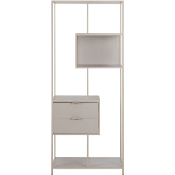 Florence Seaford 2 Drawer 4 Shelf Tall Grey Metal Bookcase - Size: 185 x 77 x 35cm - Furniture To Go - Wilko - thumbnail 3