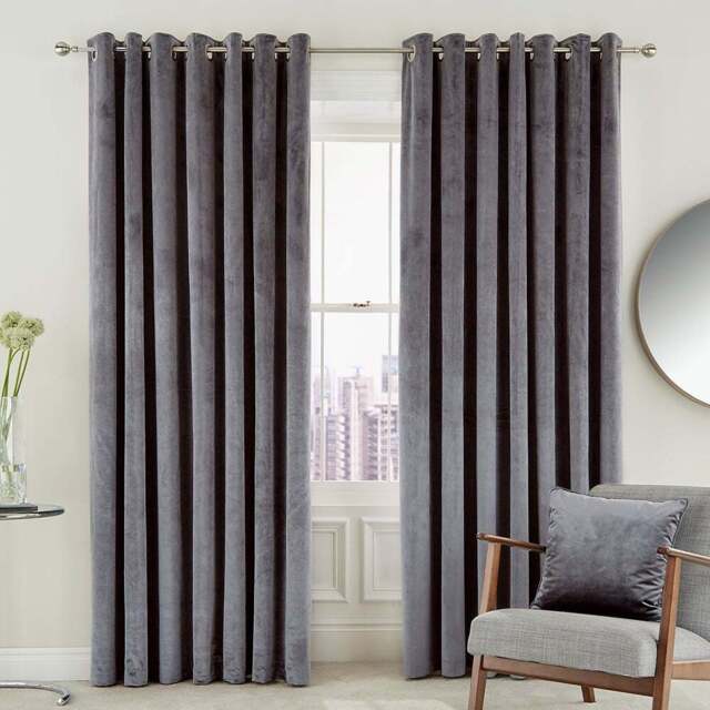 Helena Springfield Escala Lined Damson Curtains 168 x 229cm - Size: W 168 x D 229cm - Wilko - image 1