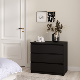 Florence 3 Drawer Matt Black Chest of Drawers - Furniture to Go - Wilko - thumbnail 6