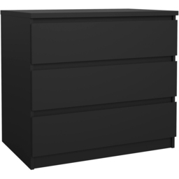 Florence 3 Drawer Matt Black Chest of Drawers - Furniture to Go - Wilko - thumbnail 3